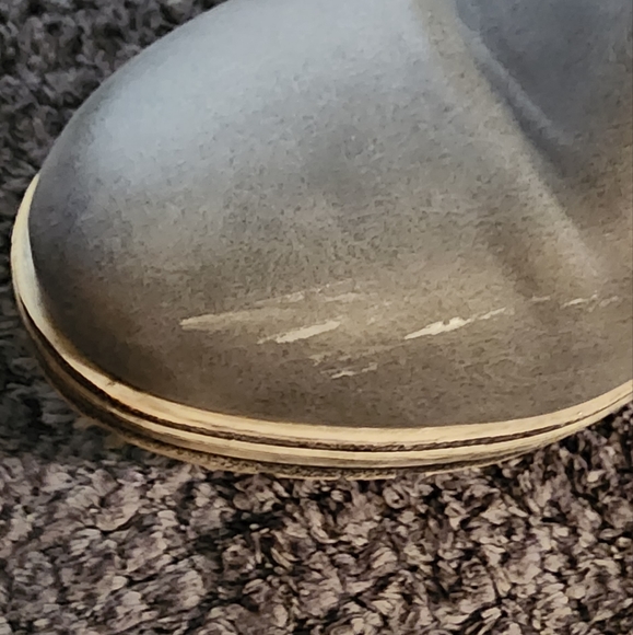 Women's sz 6 Grey faux leather w/ grey sweater accent boot - Picture 6 of 9